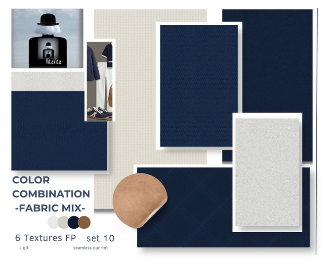 Color Combination Mix fabrics -6FP- set 10