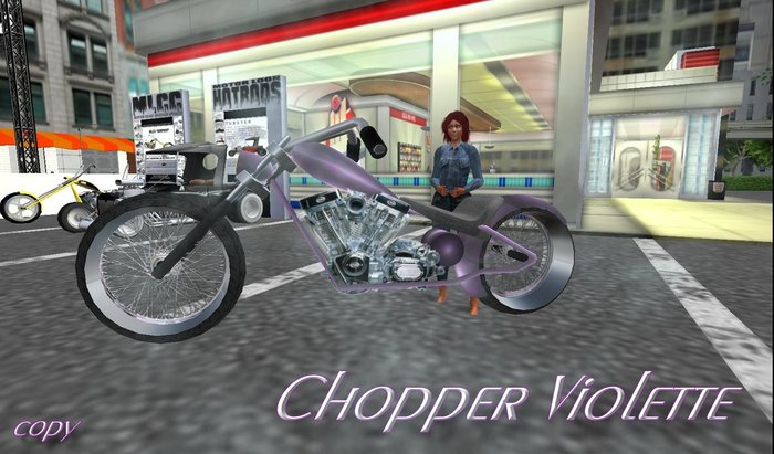Chopper Violette, motorcycle