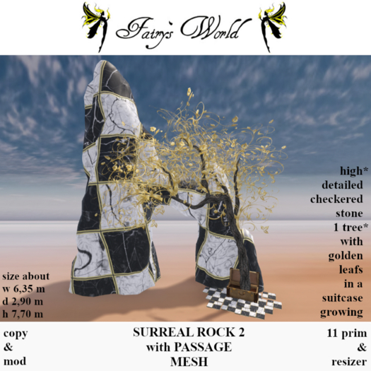 *Fairy`s World* SURREAL ROCK with PASSAGE +resizer 2 MESH