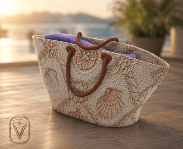 Soft Shell Totes Second Life Marketplace - VelorAtelier Coastal Shell Beach Tote FULL PERM