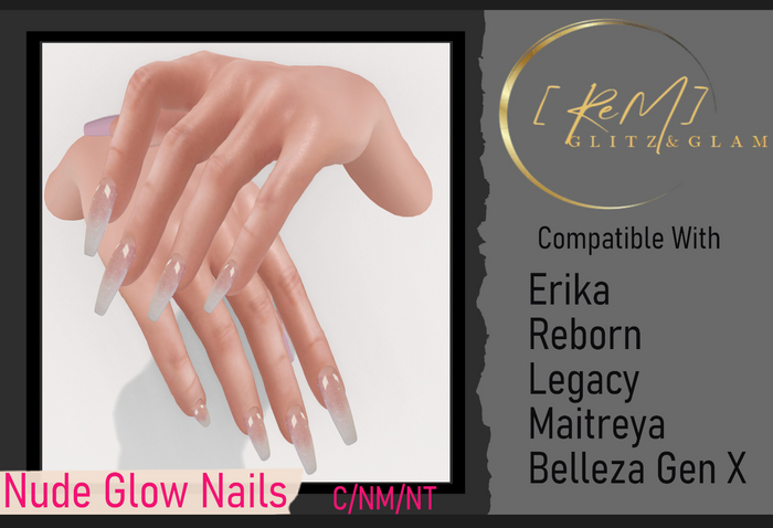 [ReM]  Nude Glow Nails