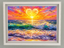 Picture - Sunset love over the ocean