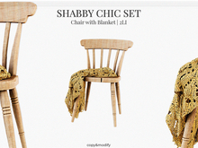 MINIMAL - Shabby Chic Set ChairwithBlanket