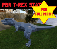 T-rex metallic PBR Texture Statue