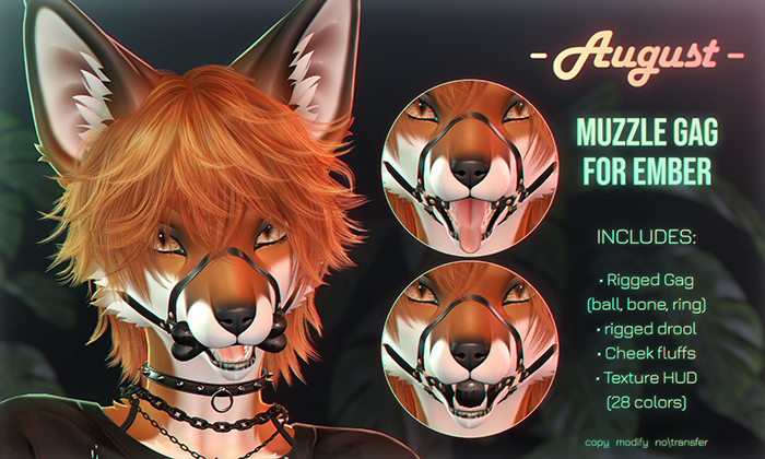 [• AUGUST •] - Muzzle gag (Ember Fox)