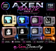 aX Retro Vision Real Animate 8 TV Screem PBR - 2K Textures PK 2