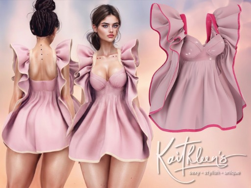Kaithleen's Angelic Designer Dress - Blush - PBR · LaraX · PetiteX · Reborn · Legacy · Perky · NHumana · Waifu