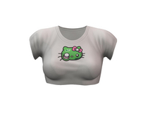 Vivi Crew neck Crop top WHITE Zombie Kitty