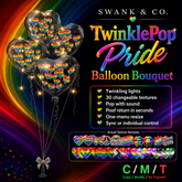 Swank & Co. TwinklePop Pride Balloon Bouquet