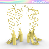 Yellow High Strap HEELS LARAX