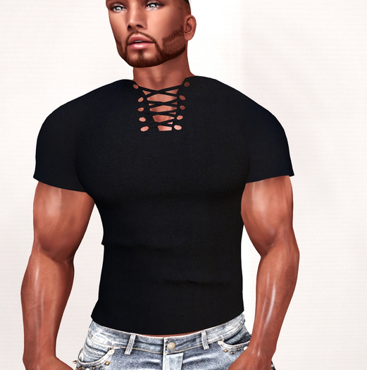 Brutal Roped Top Tee Shirt Black Legacy Male