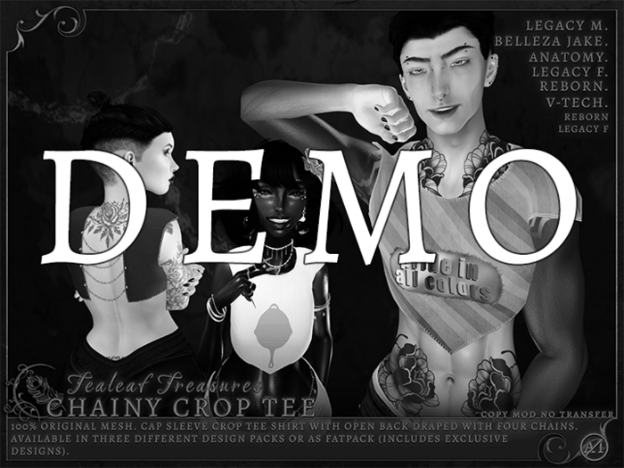 Tealeaf Treasures - Chainy Crop Tee DEMO