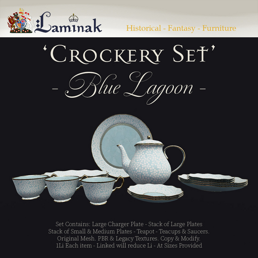Laminak - Crockery Set - Blue Lagoon