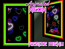 ★★★★★~ NEON Animated HEARTS - Resize Menu