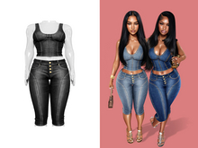 [Brior] Sage Denim Set - (Black)