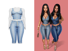 [Brior] Sage Denim Set - (Blue)