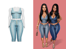 [Brior] Sage Denim Set - (Washed)