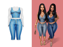 [Brior] Sage Denim Set - (Indigo)
