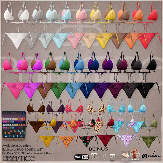Baiastice_Isabel Bikini-All Colors + 12 Bonus