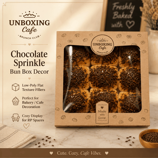 Chocolate Sprinkle Bun Box Decor