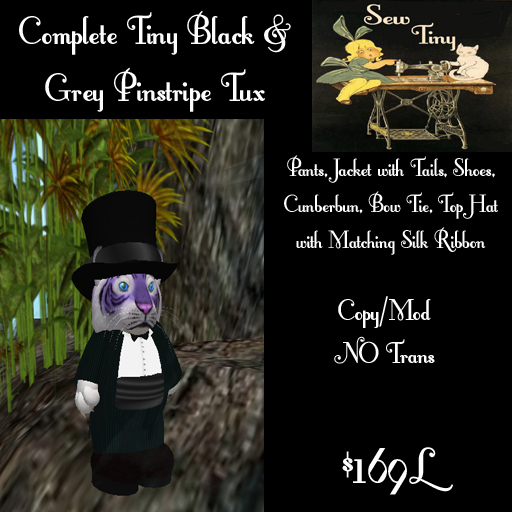 Complete Tiny Black & Grey Tux