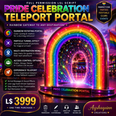 Ultimate Pride Celebration Teleport Portal – Rainbow Party Gateway System