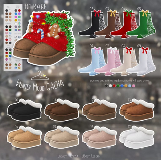 17. -Sorumin- Winter Mood GACHA -White Uggs- Legacy 1