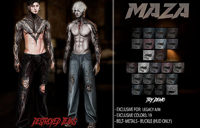 MAZA - DESTROYED JEANS - FATPACK