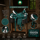 DFS Decor - Antique Western Saddle (Green)