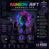 Rainbow Rift Anomaly VFX LSL Script Full Perm | Advanced Dimensional Rift, Particle Effects, Custom Themes & Preset