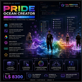 Pride Ocean Creator Ultimate LSL Script Full Perm – Wearable Pride Ocean Particle System with Custom Textures, Mega