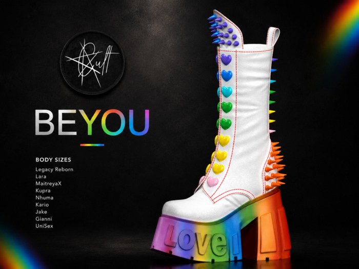 : CULT : BeYou Unisex Boots FatPack (Pride) DEMO