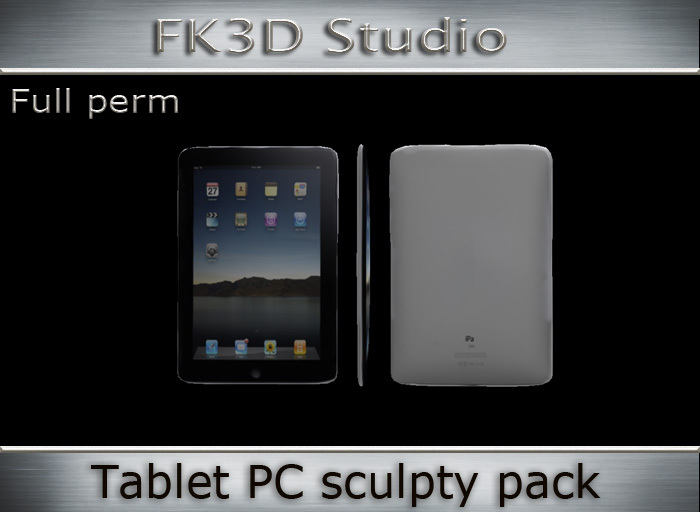 FK3D - Tablet PC sculpty pack