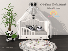{Pink&Blue} Crib Panda Zooby Animesh