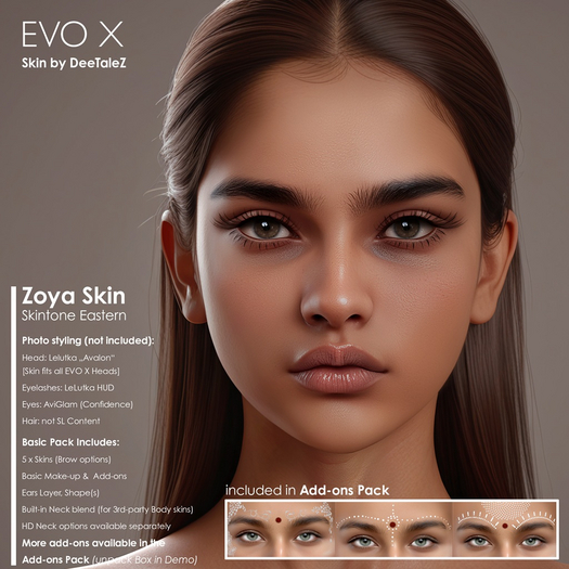 DeeTaleZ *DEMO* for LELUTKA EVOX - Zoya - ALL SKINTONES