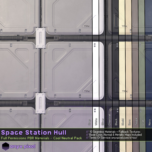 onyx.pixel - Materials - Space Station Hull - Cool Neutrals