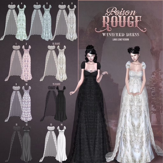 2. POISON ROUGE Winifred Dress Rose Reborn