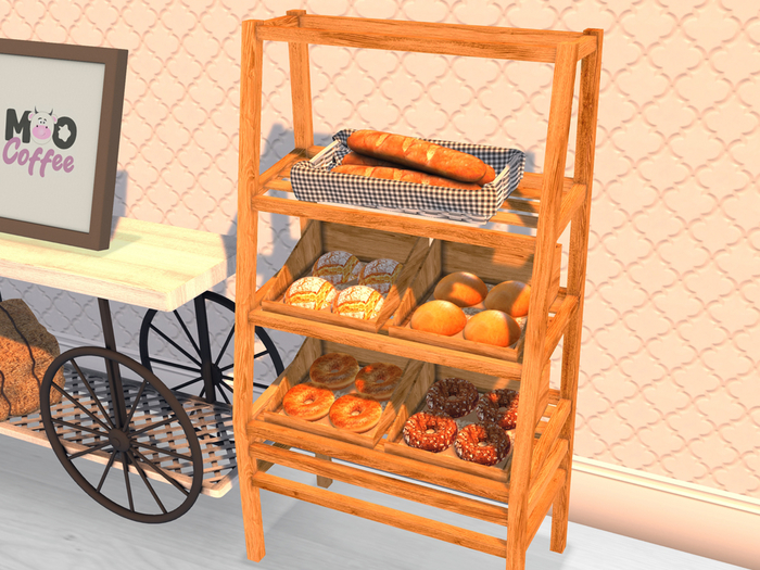 Bakery Display Rack [MOO Coffee] (Cute Cow) [BENTO]