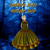 Southern Belle Antique Gold Gown Boxed