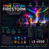 Pride Aurora Firestorm Generator LSL Script – Full Perm Second Life Rainbow Aurora, Firestorm, Plasma and Cyclone