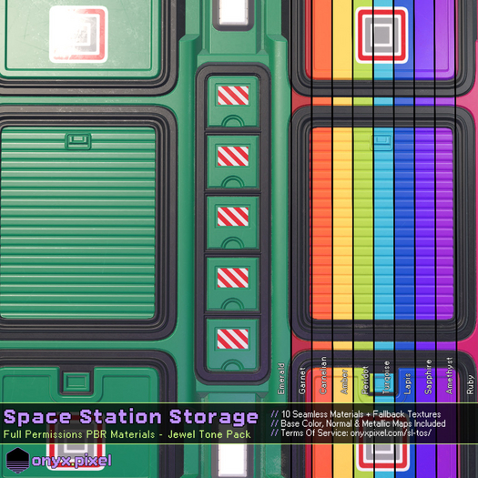 onyx.pixel - Materials - Space Station Storage - Jewel Tones
