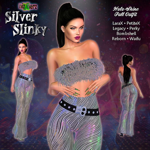 hizNherz Silver Slinky Outfit (Holo-Shine)