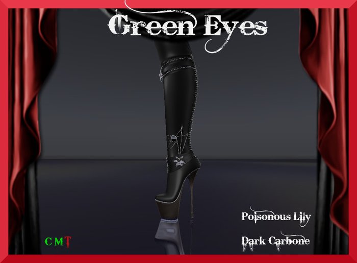 *Poisonous Lily boots Dark Carbone* (boxed)