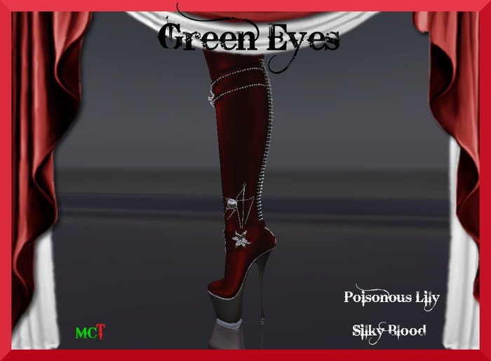 *Poisonous Lily boots Silky Blood* (boxed)