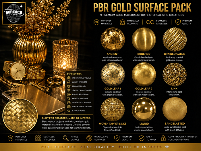 PBR Gold Surface Pack