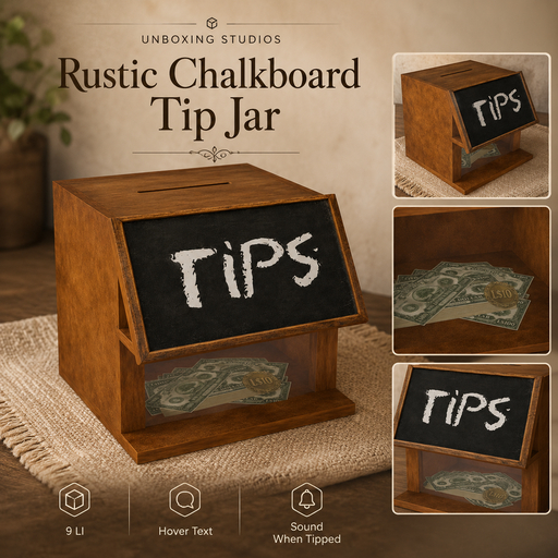 Rustic Chalkboard Tip Jar