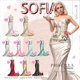12. SOFIA. Priscilla Clutch. Sky