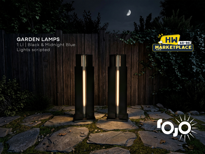 Rojo . Garden Lamps Set 1 LI 2 colors scripted