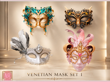 Venetian Mask Set 1 Baroque & Fantasy Masks Avatar Accessories Copy Modify