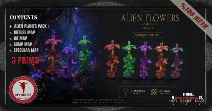 Second Life Marketplace - (Efe Design) Alien Plant Pack Full Perm